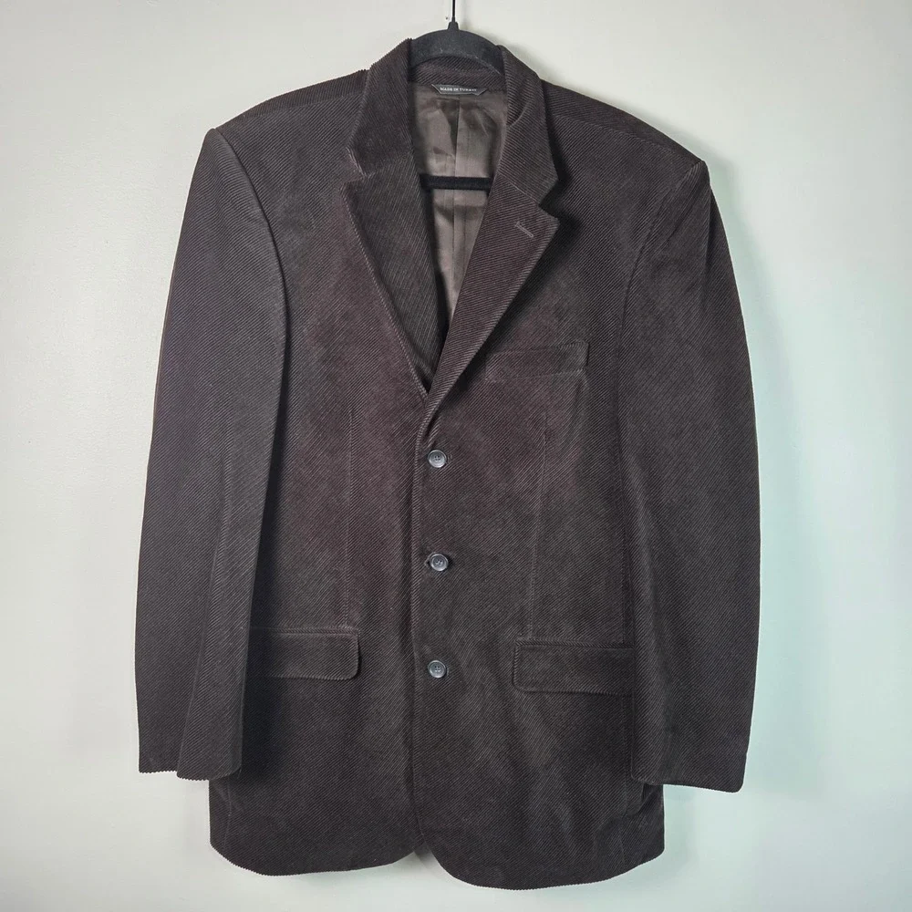 Banana Republic Blazer Mens 42R Brown Excellent Corduroy 3-Button Sport Coat